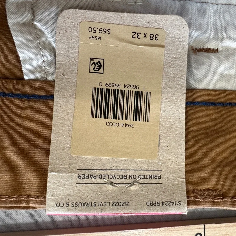 Levi's Men's 38x32‎ XX Cargo Taper Pants Brown Stretch Twill 90s y2k NEW